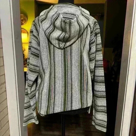 Vintage Original Senor Lopez Mens Pullover Mexico Hoodie Rug Poncho Size S - Picture 4 of 9